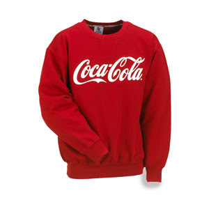 blue coca cola sweatshirt