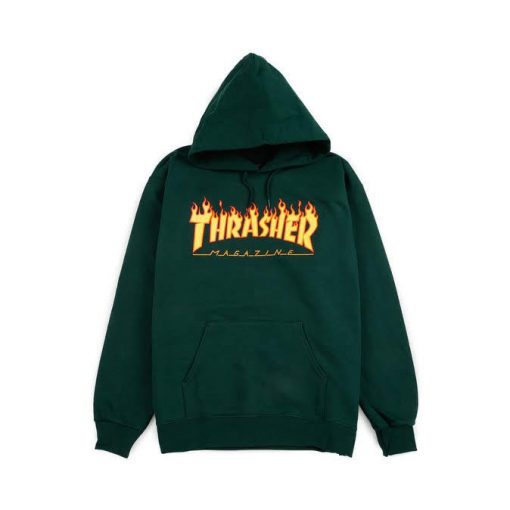 thrasher forest green hoodie