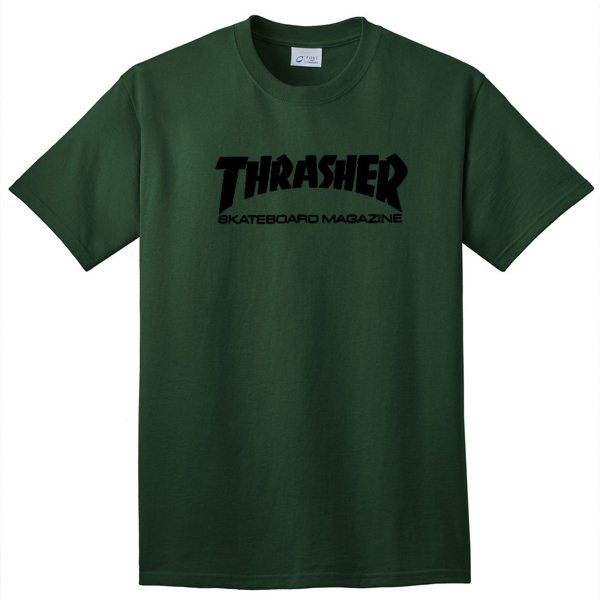 Green Thrasher skateboard Magazine t-shirt - orderacloth