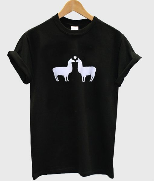Llama in love t-shirt