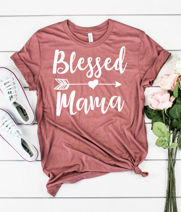 blessed mama t shirt